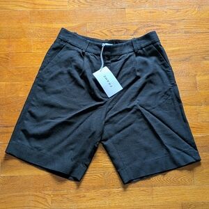 NWT Frame Black Relaxed Bermuda Shorts Size 6
